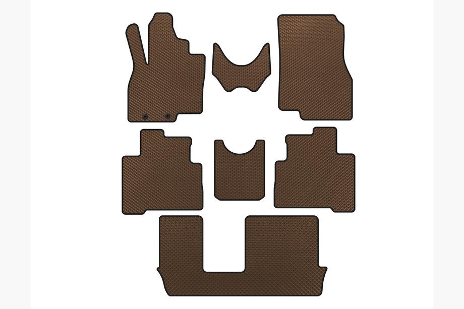 Mitsubishi Grandis 2003-2011 Tapis de sol EVA (3 Rangées, Marron) Image
