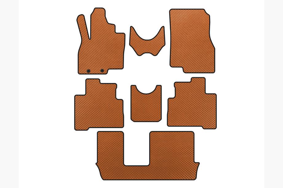 Mitsubishi Grandis 2003-2011 Tapis de sol EVA (3 Rangées, Orange) Image