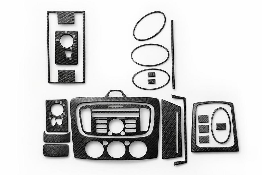 Ford Focus II 2008-2011 Caches de tableau de bord AC (Maxi-Set, Carbone) Image