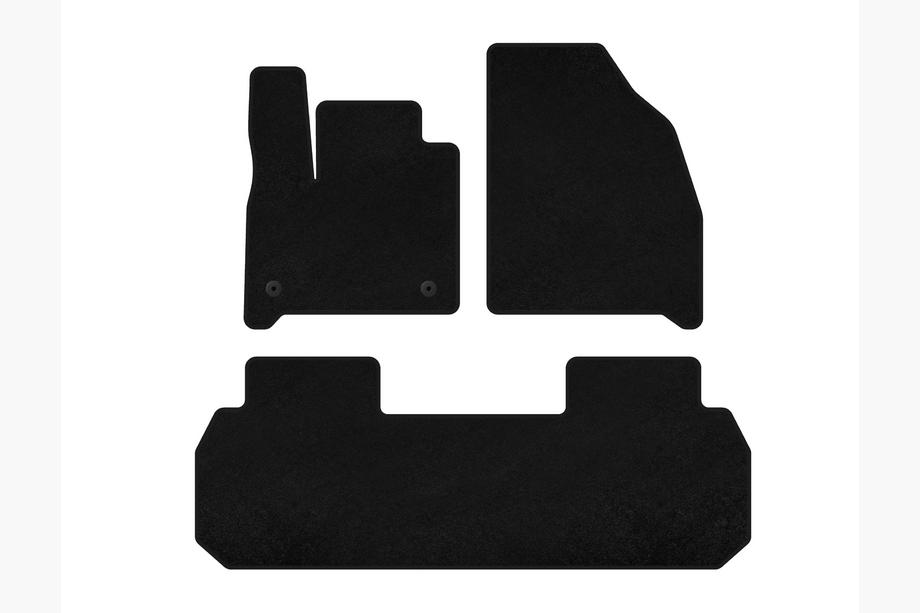 Chevrolet Traverse 2017- Tapis de sol textile Premium (2 rangées, Noir) Image