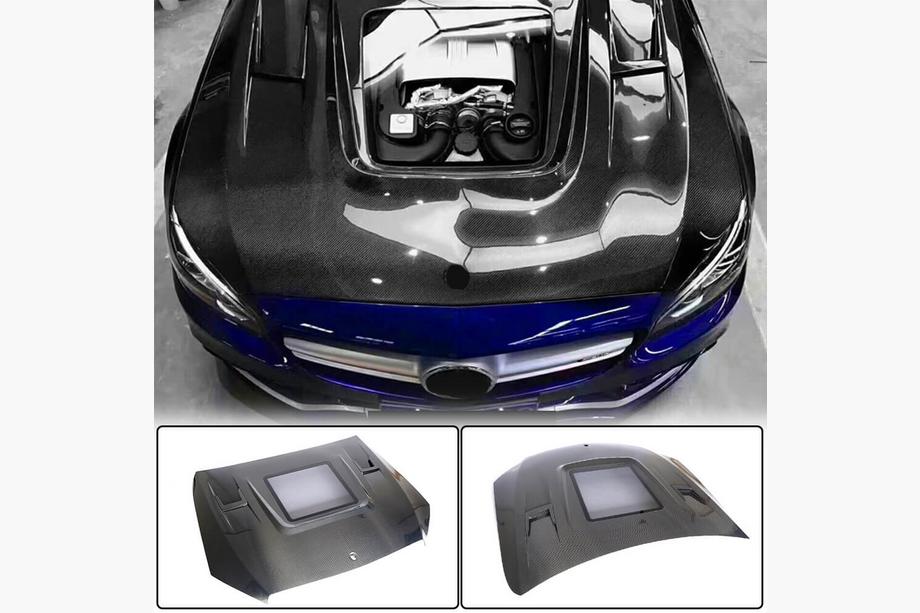 Mercedes C-class W205 2014-2021 Capot V2 (Carbone) Image