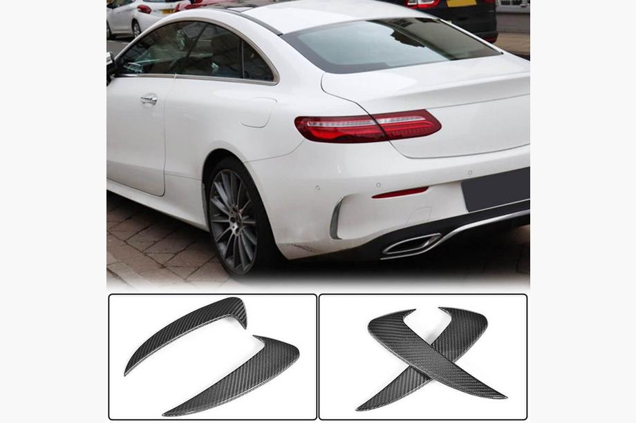 Mercedes C-сlass W205 2014-2021 Extensions de Pare-chocs Arrière V1 (pour Coupé/Cabriolet Base/AMG-Line/C43 AMG 2015-2019, Carbone) Image