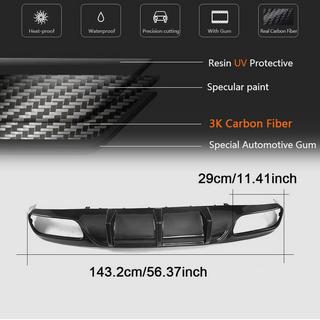 Diffuseur de Pare-Chocs Arrière V1 pour Coupé/Cabriolet C63 AMG 2015-2019 Carbone photo 2