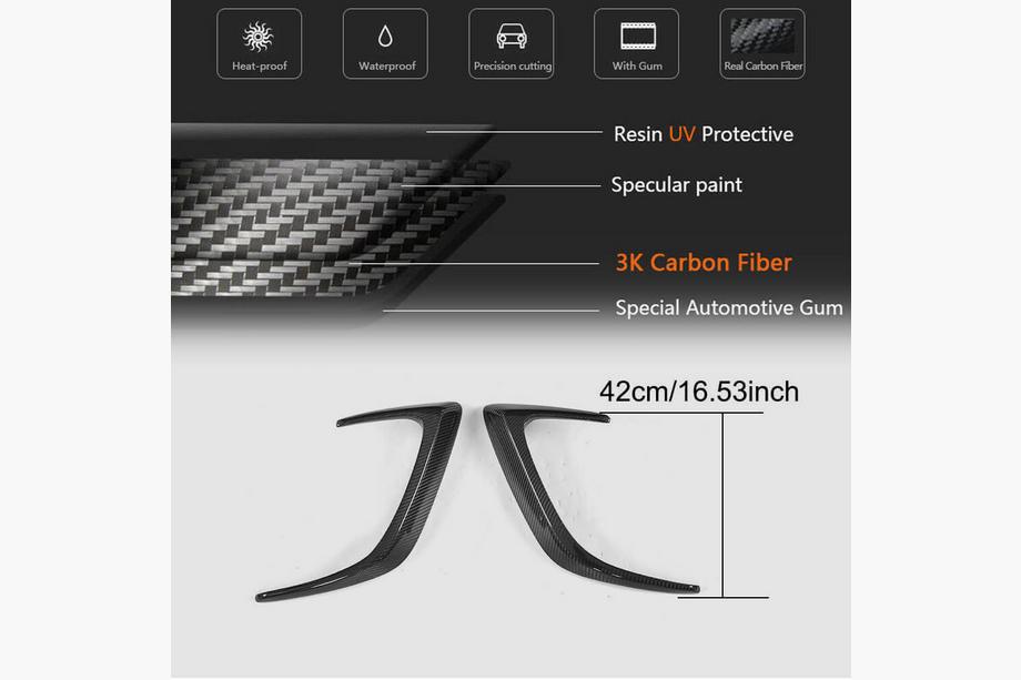 Mercedes C-class W205 2014-2021 Couvre pare-chocs arrière (pour Coupé/Cabriolet C63 AMG 2015-2019, Carbone) Photo 5