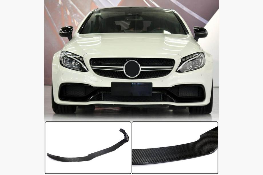 Mercedes C-class W205 2014-2021 Lame avant V3 pour pare-chocs (Coupé/Cabriolet C63 AMG 2015-2019, Carbone) Photo 1