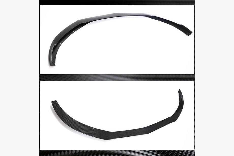 Mercedes C-class W205 2014-2021 Lame avant V3 pour pare-chocs (Coupé/Cabriolet C63 AMG 2015-2019, Carbone) Photo 3