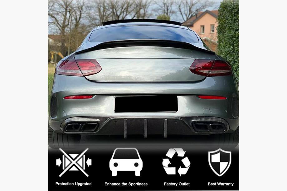 Mercedes C-class W205 2014-2021 Aileron V5 (pour Coupé 2015-2019, Carbone) Photo 3
