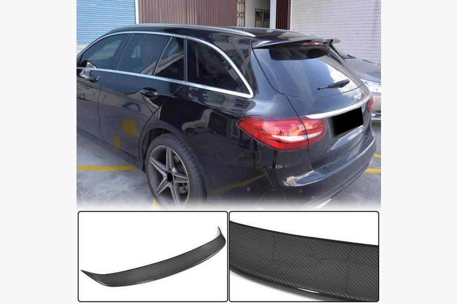 Mercedes C-class W205 2014-2021 Spoiler (pour Base/AMG-Line SW 2015-2019, Carbone) Image