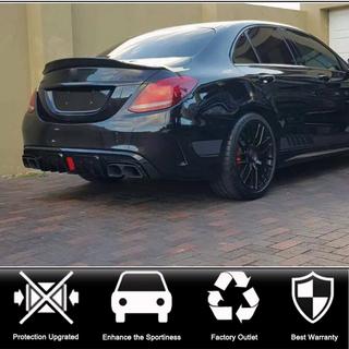 Diffuseur arrière avec embouts d'échappement (pour SD C43 AMG 2015-2019, Carbone) photo 2