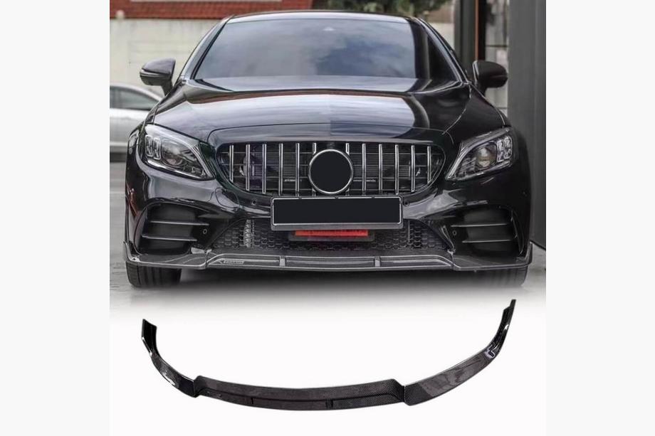 Mercedes C-class W205 2014-2021 Lame Avant Pare-chocs (pour SD AMG-Line 2019-2021, Carbone) Image