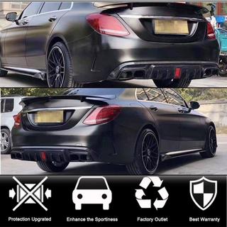 Diffuseur arrière avec sorties d'échappement (pour SD C43 AMG 2015-2021, Carbone) photo 2