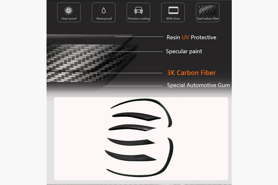 Mercedes C-class W205 2014-2021 Lame de pare-chocs avant (pour SD AMG-Line 2015-2019, Carbone) Photo 4