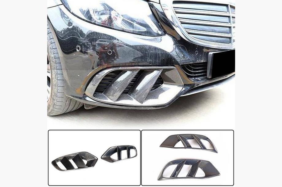 Mercedes C-class W205 2014-2021 Couvercles de Phares Antibrouillard en Carbone (pour SD Base 2015-2019) Photo 1