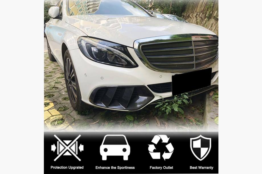 Mercedes C-class W205 2014-2021 Couvercles de Phares Antibrouillard en Carbone (pour SD Base 2015-2019) Photo 2