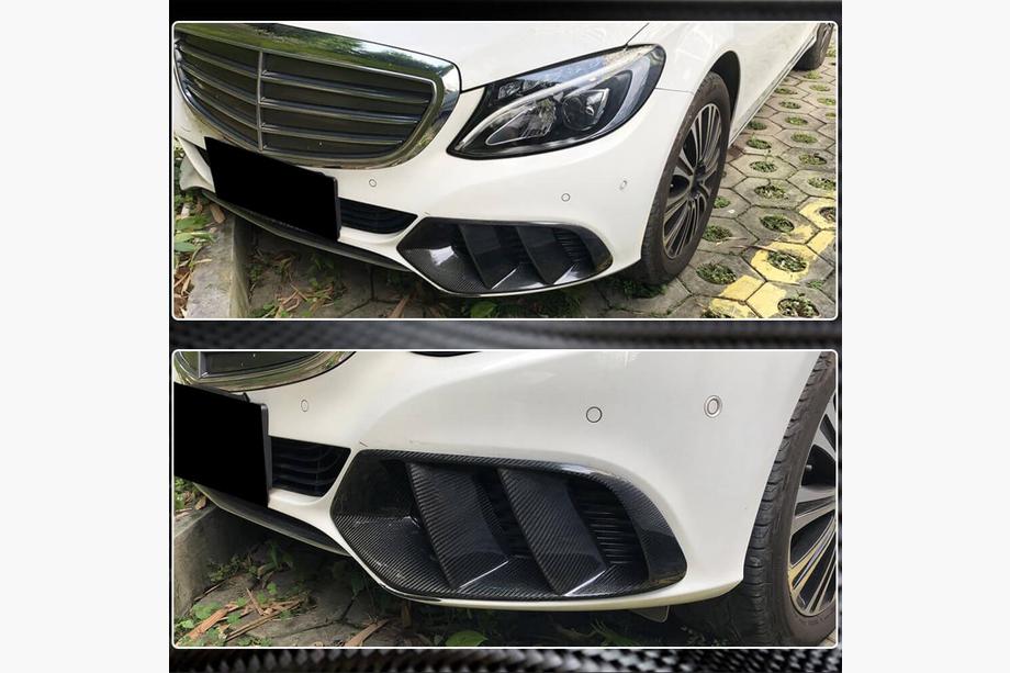 Mercedes C-class W205 2014-2021 Couvercles de Phares Antibrouillard en Carbone (pour SD Base 2015-2019) Photo 4