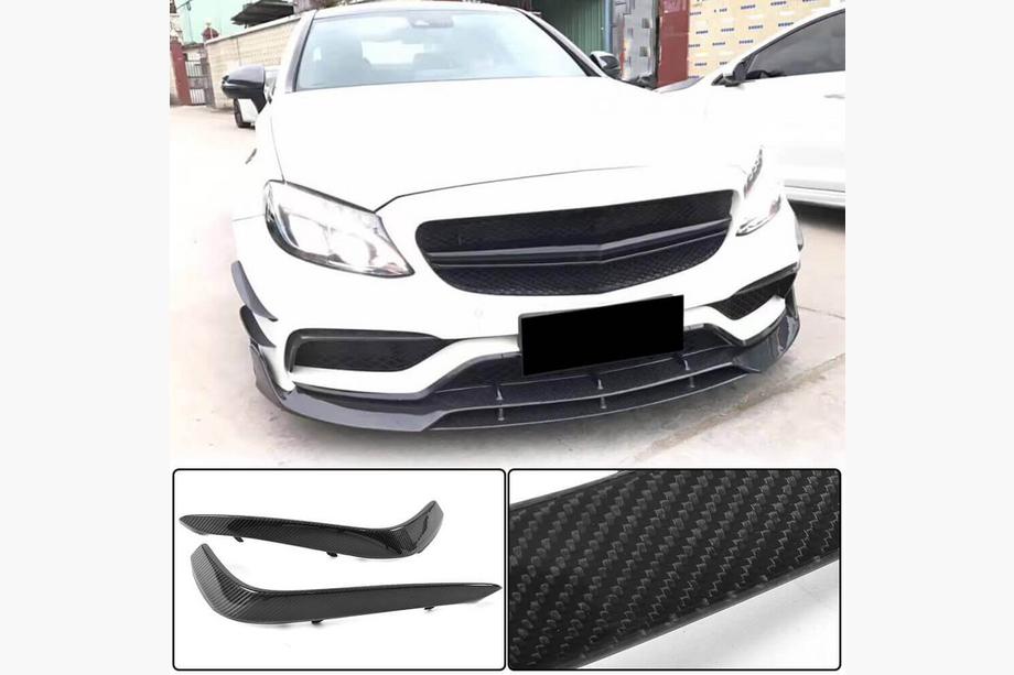 Mercedes C-class W205 2014-2021 Couvercles de Phares Antibrouillard en Carbone (pour C63 AMG 2015-2019) Image
