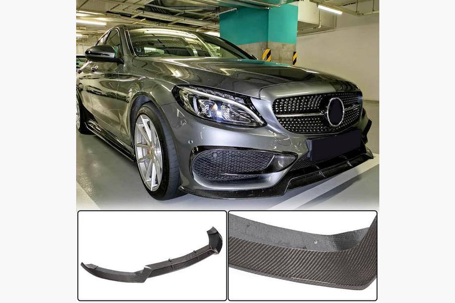 Mercedes C-class W205 2014-2021 Lame avant Lip V1 pour C43 AMG 2015-2019 Carbone Photo 1