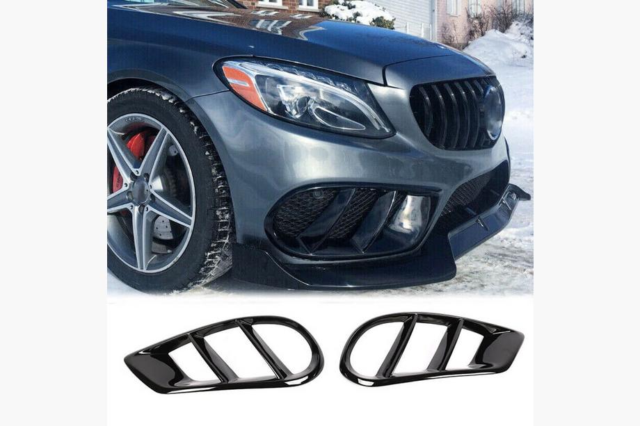 Mercedes C-class W205 2014-2021 Caches antibrouillard (pour C43 AMG 2015-2019, Plastique) Image