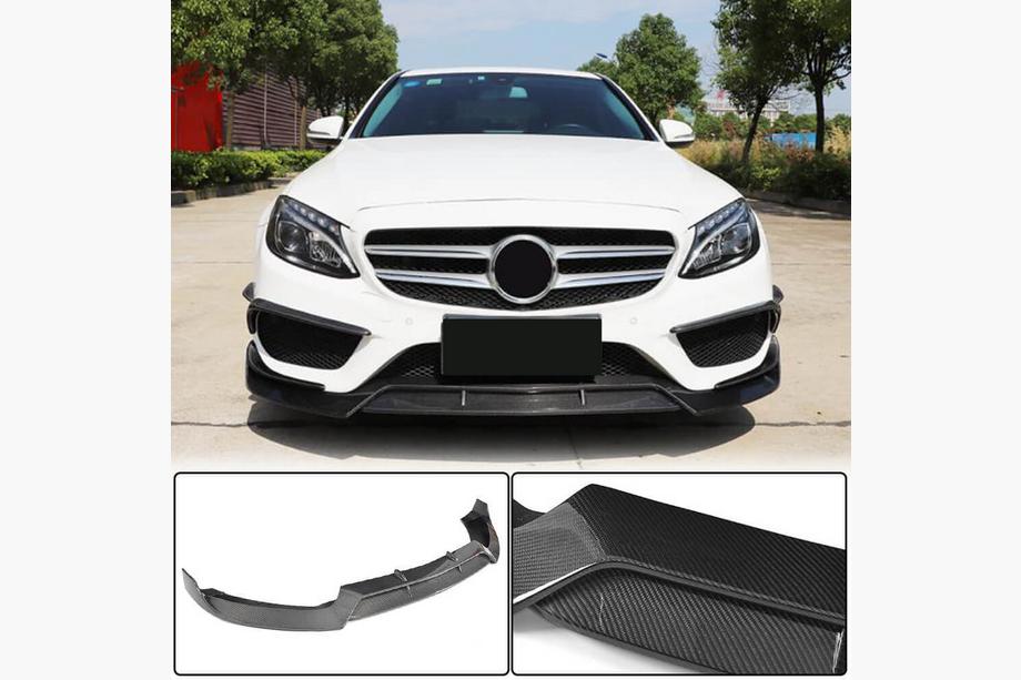 Mercedes C-class W205 2014-2021 Lame avant Lip V2 pour C43 AMG 2015-2019 Carbone Image