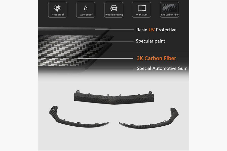 Mercedes C-class W205 2014-2021 Lame avant V4 pour C43 AMG 2015-2019 Carbone Photo 5