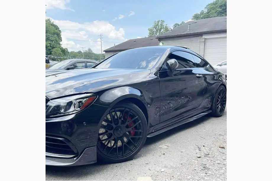 Mercedes C-class W205 2014-2021 Bas de Caisse V4 (pour C43/C63 AMG 2015-2019, Carbone) Photo 2