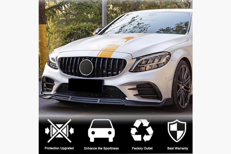 Mercedes C-class W205 2014-2021 Lame Avant V3 pour C43 AMG 2019-2021 Carbone Photo 3