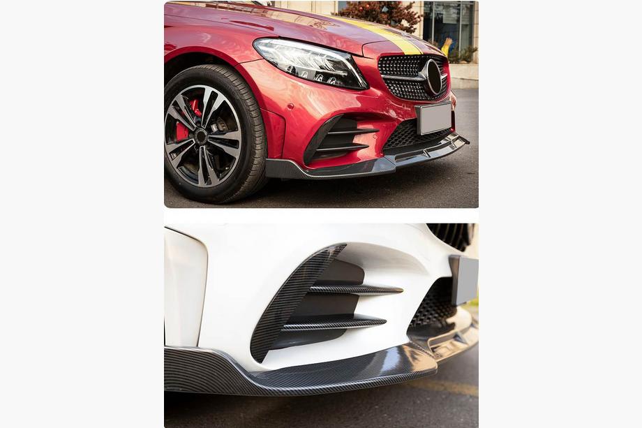 Mercedes C-class W205 2014-2021 Lame Avant V3 pour C43 AMG 2019-2021 Carbone Photo 6