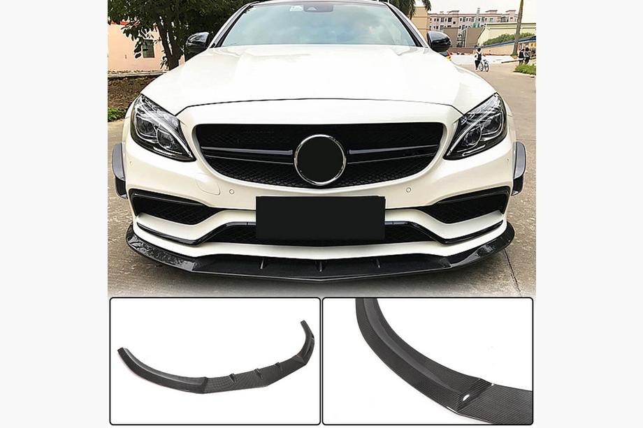 Mercedes C-class W205 2014-2021 Lame avant Lip V3 pour SD C63 AMG 2015-2019 Carbone Photo 2