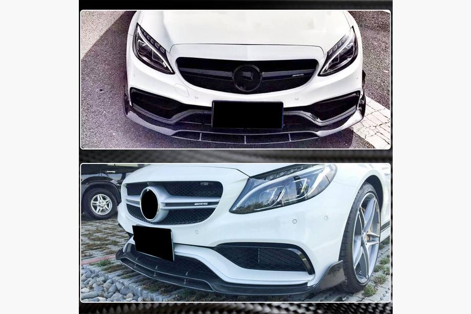 Mercedes C-class W205 2014-2021 Lame Avant V4 pour SD C63 AMG 2015-2019 Carbone Photo 6