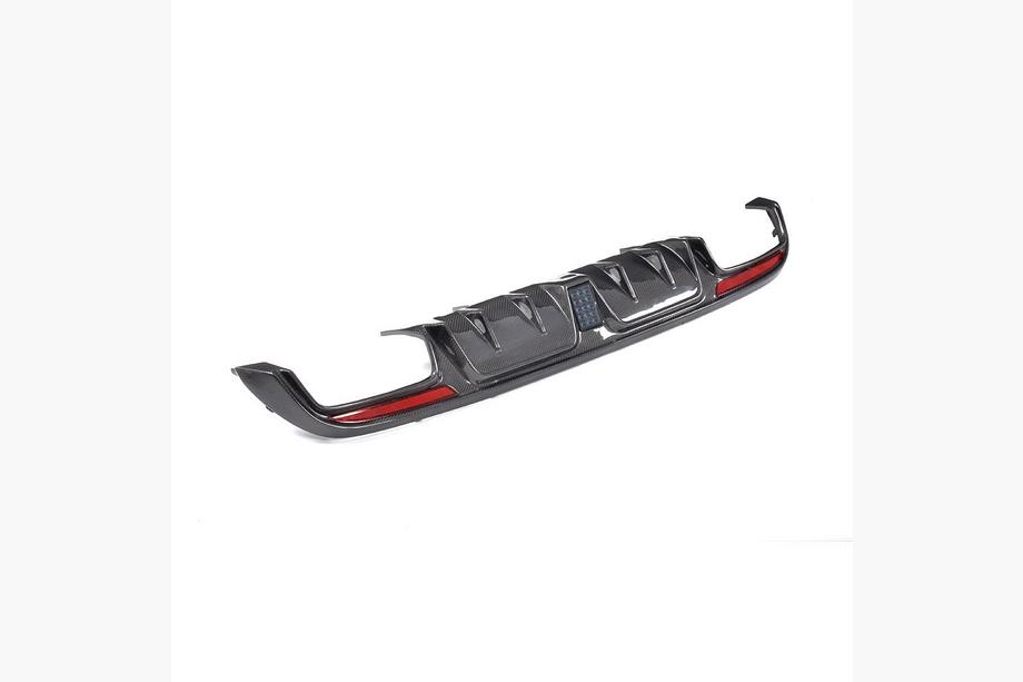Mercedes C-class W205 2014-2021 Diffuseur de Pare-chocs Arrière V1 pour SD C43/C63 AMG 2015-2019 Carbone Photo 1