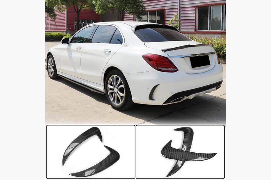 Mercedes C-class W205 2014-2021 Couvre pare-chocs arrière pour SD C43/C63 AMG 2015-2019 Carbone Photo 1