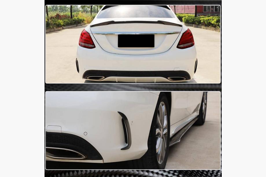 Mercedes C-class W205 2014-2021 Couvre pare-chocs arrière pour SD C43/C63 AMG 2015-2019 Carbone Photo 4
