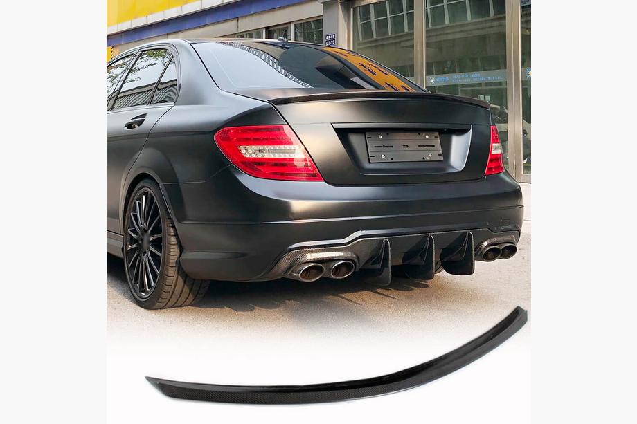 Mercedes C-class W204 2007-2015 Spoiler SD V1 (Carbone) Image