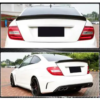 Spoiler avec diffuseur de pare-chocs arrière pour C63 AMG 2012-2014 Carbone photo 2