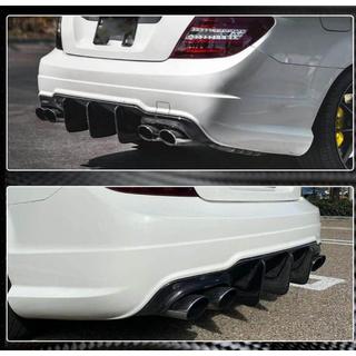 Spoiler avec diffuseur de pare-chocs arrière pour C63 AMG 2012-2014 Carbone photo 3