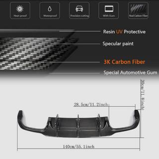 Spoiler avec diffuseur de pare-chocs arrière pour C63 AMG 2012-2014 Carbone photo 4
