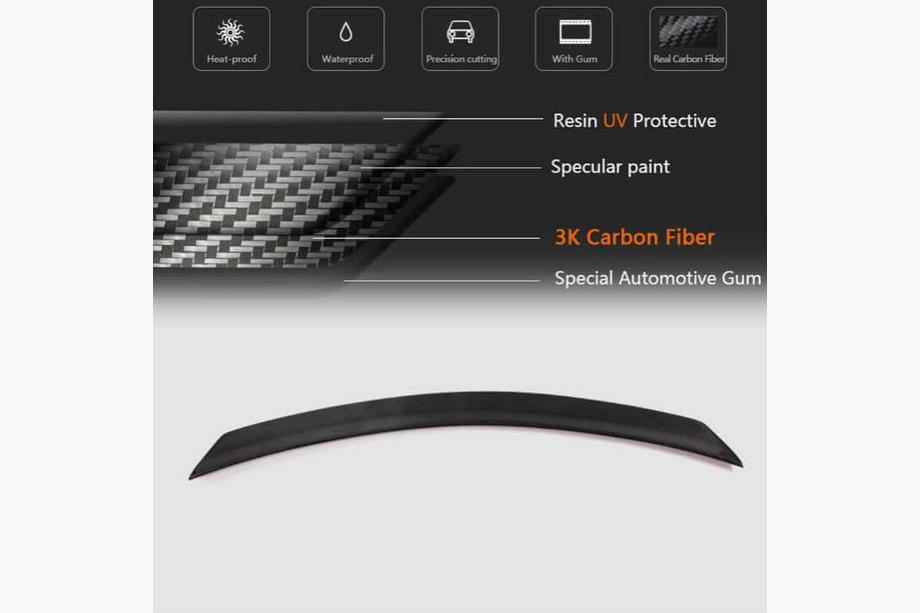 Mercedes C-class W204 2007-2015 Spoiler avec diffuseur de pare-chocs arrière pour C63 AMG 2012-2014 Carbone Photo 5