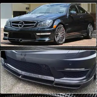 Lame Avant Pare-chocs V1 pour AMG 2012-2014 Carbone photo 4