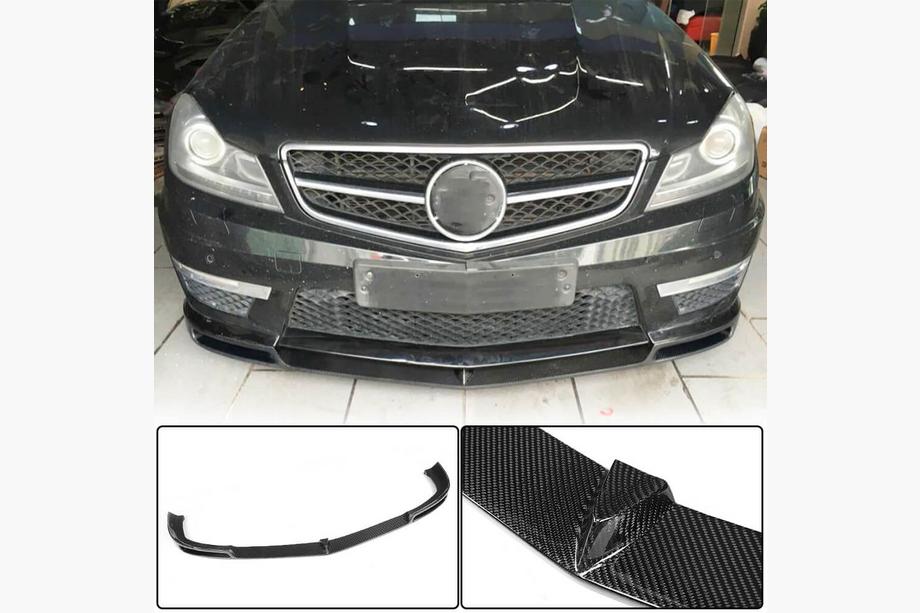 Mercedes C-class W204 2007-2015 Lame Avant Pare-chocs V1 pour AMG 2012-2014 Carbone Photo 1