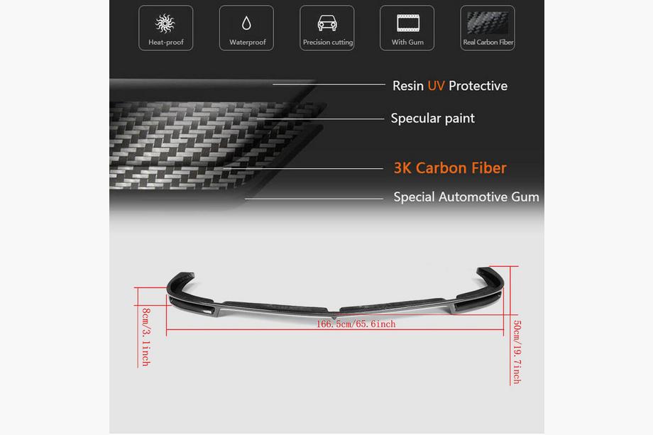 Mercedes C-class W204 2007-2015 Lame Avant Pare-chocs V1 pour AMG 2012-2014 Carbone Photo 5