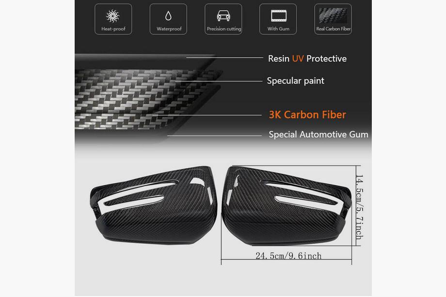 Mercedes C-class W204 2007-2015 Coques de Rétroviseurs Carbone Photo 6