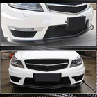 Mercedes C-class W204 2007-2015 Extension de pare-chocs avant Lip V2 (pour AMG 2012-2014, Carbone Sec) photo 4