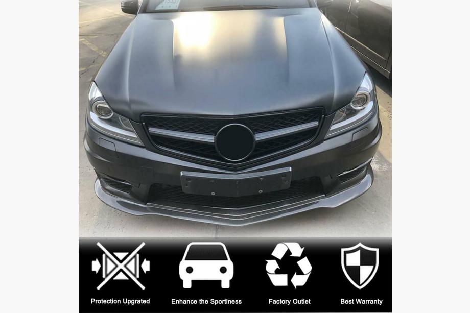Mercedes C-class W204 2007-2015 Extension de pare-chocs avant Lip V2 (pour AMG 2012-2014, Carbone Sec) Photo 2