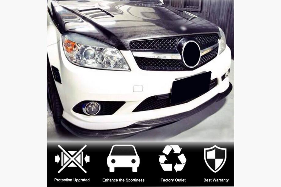 Mercedes C-class W204 2007-2015 Lame avant pare-chocs (pour AMG-Line 2008-2011, Carbone) Photo 2