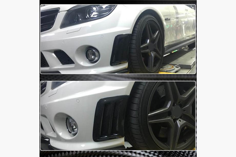 Mercedes C-class W204 2007-2015 Couvre Pare-Chocs Avant Carbone pour C63 AMG Sedan 2008-2011 Photo 3