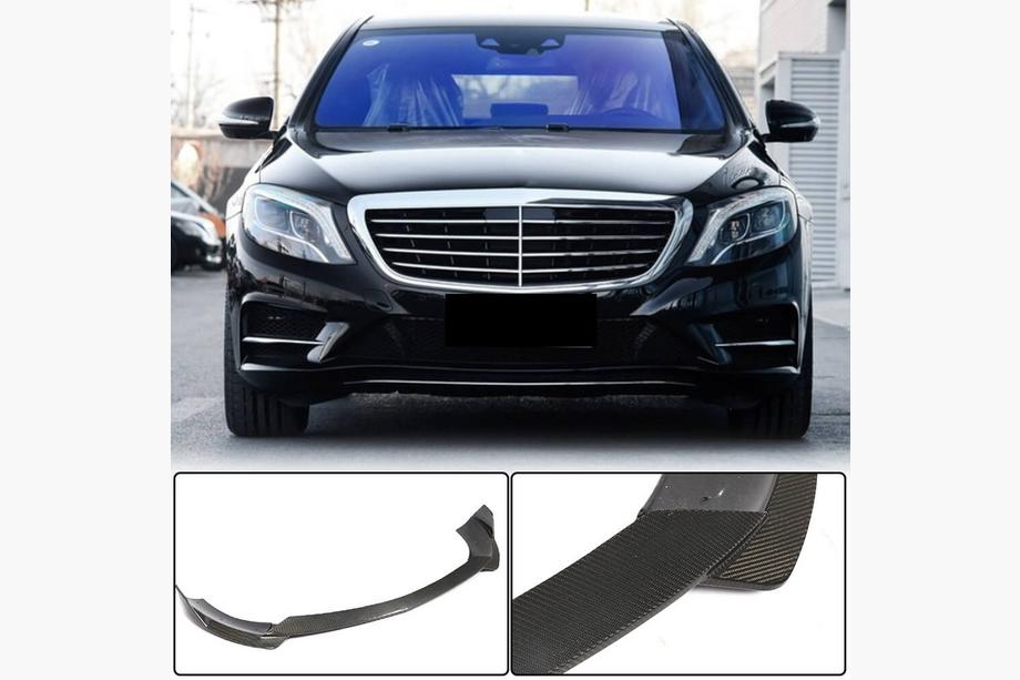 Mercedes S-class W222 2013-2022 Lame avant pare-chocs (pour AMG-Line 2014-2017, Carbone) Photo 1