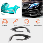 Mercedes S-class W222 2013-2022 Extensions de pare-chocs avant V1 pour S63 AMG 2014-2017 Carbone photo 2