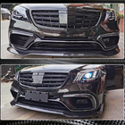 Mercedes S-class W222 2013-2022 Lame avant de pare-chocs (pour S63/S65 AMG 2018-2022, Carbone) photo 4