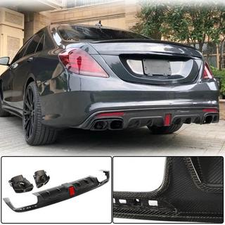 Diffuseur arrière avec sorties d'échappement (pour S63 AMG 2014-2017, Carbone) photo 1