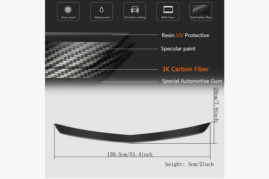 Mercedes E-class W212 2009-2016 Spoiler V1 (Carbone) Photo 5